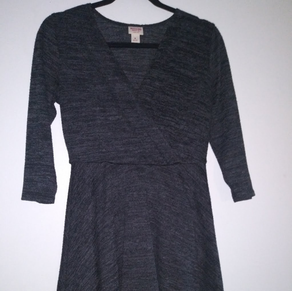 NWOT Grey 3/4 Sleeve Women's Dress NEW